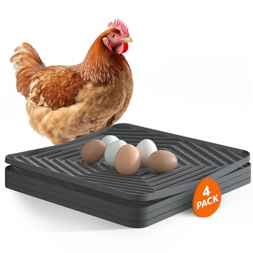 Pawtners Nesting Pads for Chicken Coop: Nesting Box Pads for Chicken Coop Bedding, Washable Nesting Box Liners for Chicken Laying Boxes, 12"x 12" Chicken Nesting Pad for Laying Eggs, 4 Pack - color: Grey - 04Pack