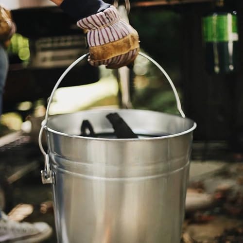 6 Gallon Galvanized Steel Storage Can with Locking Lid - Latching Metal Pail for Dry Goods, Livestock Feed & Outdoor Use