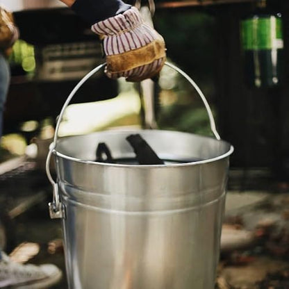 6 Gallon Galvanized Steel Storage Can with Locking Lid - Latching Metal Pail for Dry Goods, Livestock Feed & Outdoor Use