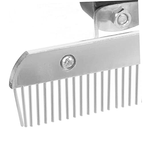 Durable Horse Grooming Rake with Rubber and Metal Teeth Practical Hair Removal Comb for Shedding and Mud Cleaning Ergonomic Handle for Comfortable Use Enhances Circulation and