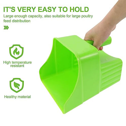 Yardwe 2pcs Food Scooper for Livestock Feeding Garden Shovel Plastic Feed Scoop Measurements