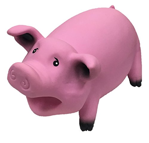 Latex Smiling Pig Design Dog Toy (Pink) - color: pink