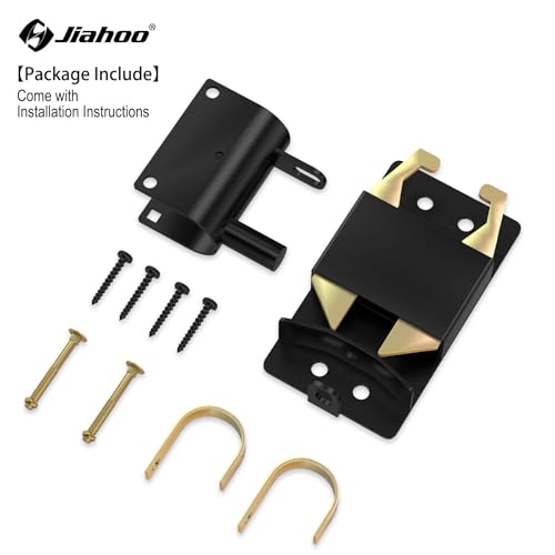 JIAHOO 2 Way Farm Gate Latch, Heavy Duty Gate Latches for Metal Tube Gates, Two-Way Lockable Livestock Gate Latch Hardware for Cattle Gate Horse Corrals, Ranches, Pastures, Pet Cages - style: Farm Gate Latch