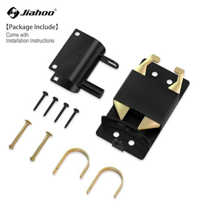 JIAHOO 2 Way Farm Gate Latch, Heavy Duty Gate Latches for Metal Tube Gates, Two-Way Lockable Livestock Gate Latch Hardware for Cattle Gate Horse Corrals, Ranches, Pastures, Pet Cages - style: Farm Gate Latch