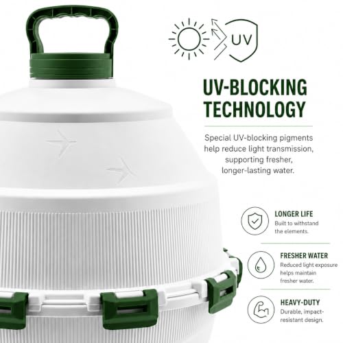 Hatching Time Automatic Poultry Drinker 6 Gallon 22.7 L – Gravity-Fed Chicken Waterer for Coop – UV-Stabilized Plastic Chicken Water Feeder – Easy-Clean, Top-Fill Water Dispenser for Chickens & Ducks
