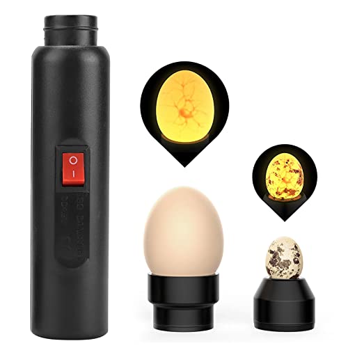 Egg Candler Tester with Cool LED Light for Monitoring Chicken Bird Egg Incubation Development, 100-240V
