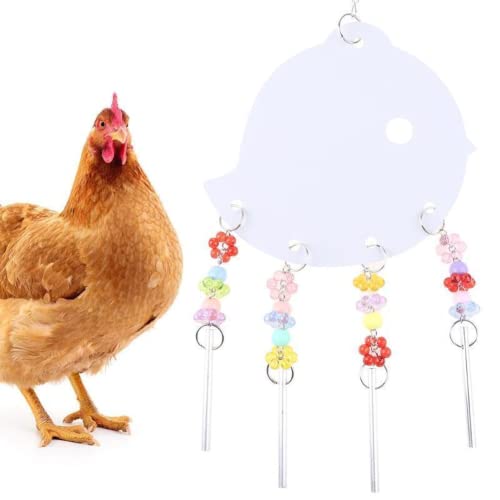 ansu Chicken Toy Pet Birds Swing Mirror Toys with Bells Macaw Cockatoo Parakeet Tool