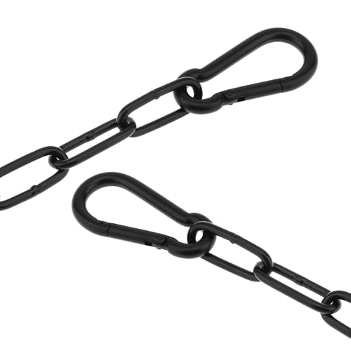Gate Chain Lock for Outdoor Fence,304 Stainless Steel Gate Chain 39" x 1/8" with Both-Ended M5 Carabiners,Chain Link Latch Lock for Wooden Fence Pet Cages (39" x 1/8", Piece, 1) - size: 39" x 1/8"