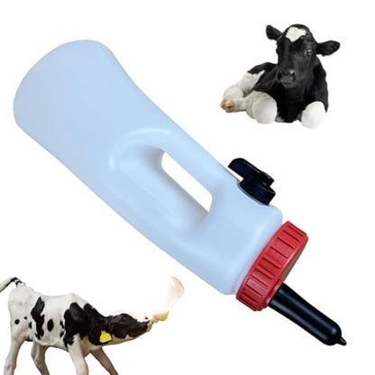 Calf Bottle with Detachable Nipple 2.5L Nursing Bottle with Regulating Valve and Handle Farm Equipment