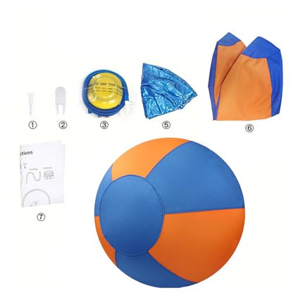 Dog Ball, Interactive Pet Toy, Teeth Grinding Trainer, Inflatable Fetch Design, 17.72x17.72 inches, Self-Entertainment Play, Perfect for Horses, Walking, Family, Farm Use, Sheep