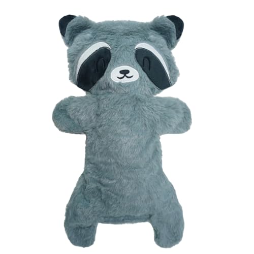 Mihachi No Stuffing Crinkle Dog Toys,2-in-1 Holds Water Bottles-Cruncher with Puncture Resistant Squeaker, Dog Squeak Toys Plush Dogs Chew Toy for Small Medium Large Breed Chewer, Raccoon - color: Raccoon