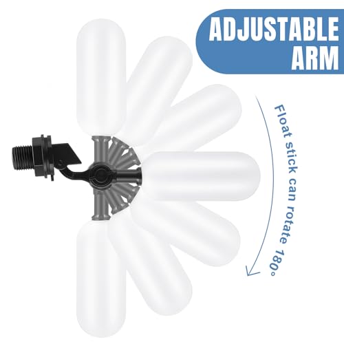 Blulu 3 Pack Float Valve, 1/2 Inch Automatic Pool Fill Float Ball Valve with Adjustable Arm for Ponds, Livestock Water Trough, Aquariums, Water Tank Level Control, Aquaculture(Black) - color: Black