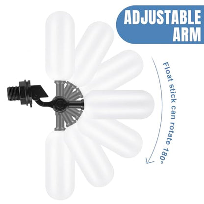 Blulu 3 Pack Float Valve, 1/2 Inch Automatic Pool Fill Float Ball Valve with Adjustable Arm for Ponds, Livestock Water Trough, Aquariums, Water Tank Level Control, Aquaculture(Black) - color: Black