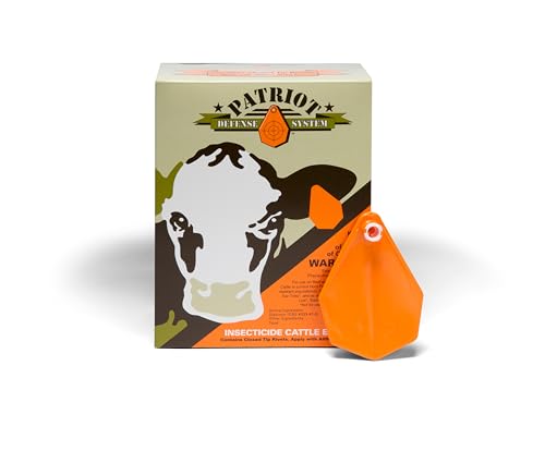 Patriot Insecticide Cattle Ear Tag | Controls Flies & Ticks | 20 Cattle Ear Tags - size: 20 Tags