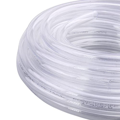 Clear Vinyl PVC Tubing 1/4" ID X 3/8" OD Plastic Flexible Food Grade Hose 25 Feet - size: 1/4" 3/8", style: 25 Feet