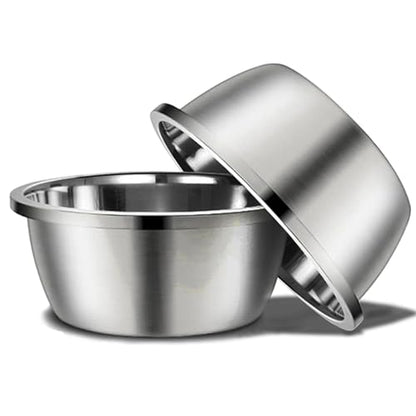 Stainless Steel Large Dog Bowl Set of 2, with 176 oz (24cup) High Capacity Metal Dog Food Bowls,Desirable Water and Food Bowls for Large, X-Large, and Giant Dogs,Heavy Duty, BPA-Free