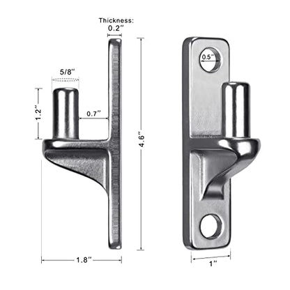 Insaga 304 Stainless Steel Gate Hinges 4 Pcs, Heavy Duty Wall Mount Hinges with 5/8" Pin, One-Piece Casting Farm & Chain Link Fence Gate Hardware - color: Silver-SS-Pin-4Pcs