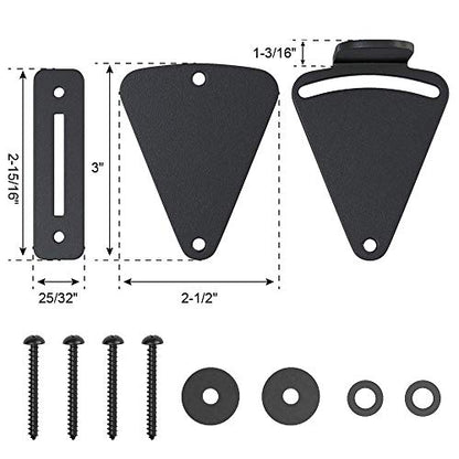 WINSOON Barn Door Lock Hardware Black Steel Sliding Privacy Latch for Closet Shed Pocket Doors Wood Gates - Black - color: Black