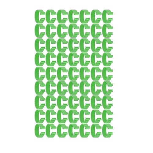 16mm Poultry Clasp Foot Ring Without Text Colourful Chicken Clip Animal Identification Tool Rings for Farm Leg Chick Duck Goose for Easy Flock Management(Green,100Pcs) - color: Green, size: 100Pcs
