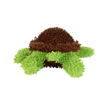 MIGHTY® 2 Pack Microfiber Medium Turtle Dog Toys | Ultra Durable Plush Toy with Multiple Layers & Reinforced Seams , Washable and Floats , Mighty® Construction - color: 2PK Green Brown Turtle
