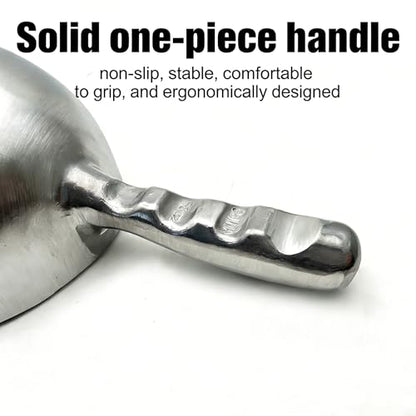 Extra Big Size Aluminum Alloy Utility Scoop, 50~70-Ounce Metal Scoop Livestock Feed Scoop for Any Household Disposing Replacing Litter/Animal Pet Farm Pig Horse Feed Food Shovel(Aluminum Alloy)