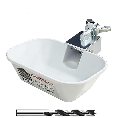 XINYI 2pcs Aluminum Alloy Chicken Water Cups, Automatic Metal Chicken Water Feeder for Dog, Cat, Bunnies, Ferret, Hamster, Guinea Pig, Chinchillas, Mice, Rats, Goat, Bird, Rabbit Water Bowl