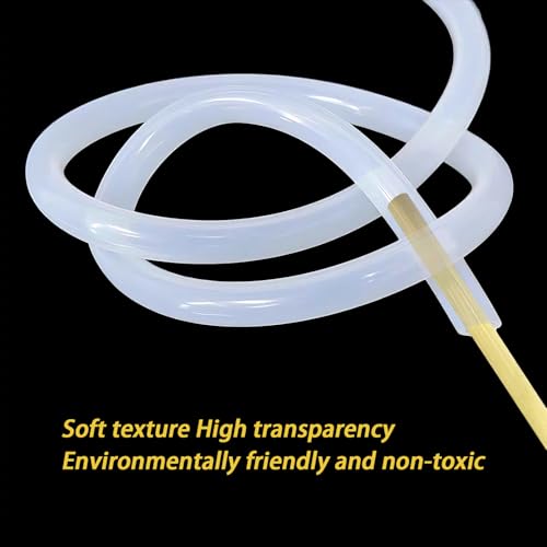 Pure Silicone Tubing, 1/4" ID x 3/8" OD x 10 FT, Flexible Food-Grade Tubing, High Temp Resistant, Multipurpose Tube For Home Brewing, Wine making, Aquaponics, Air Hose - size: 1/4" ID x 3/8" OD