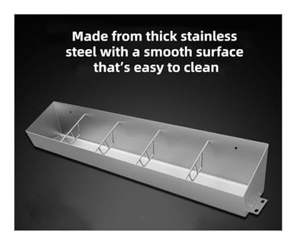 Hog Farm/Pig Barn Livestock Trough Feeder, Piglet Feeding Trough, Stainless Steel Pig Trough, for Pigs and Sheep(8.7x39.4in) - size: 8.7x39.4in