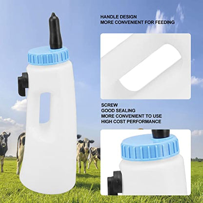 Zooke Premium Calf Feeder, 2.5L Gentle and Easy to Use Calf Fluid Feeder Teat and Ergonomic Bottle, Calf Milk Feeder Bottle with Nipple Sheep Lamb Bottle Set Milking Feeding