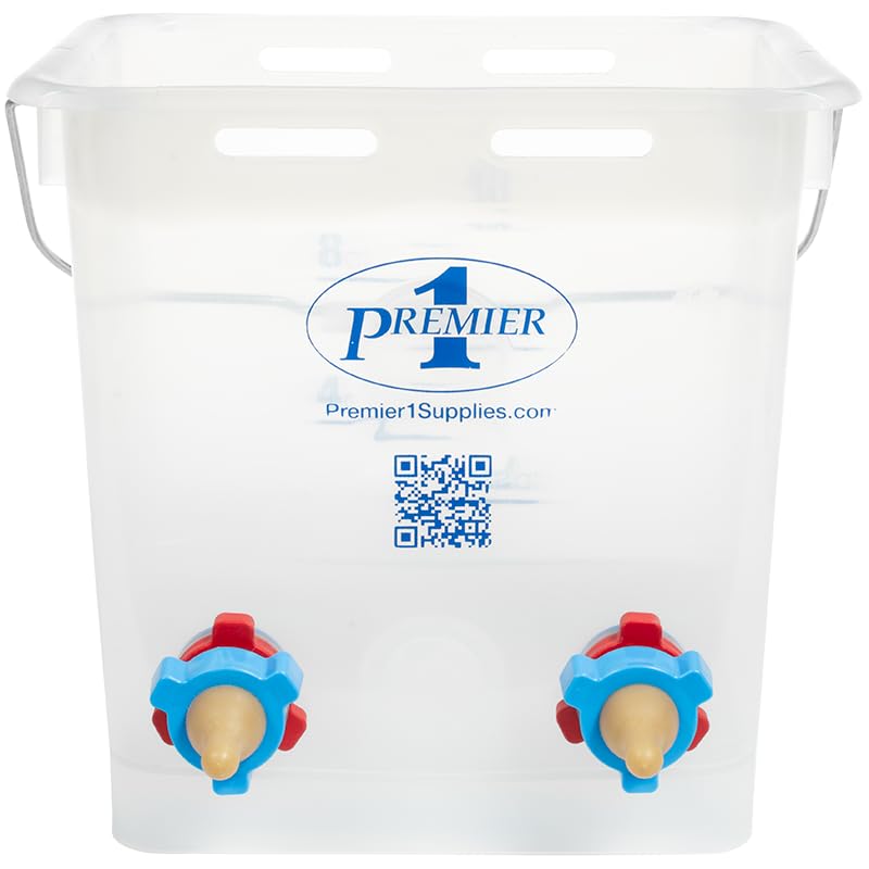 Premier 1 Lamb 'N' Goat Kid Prima Orphan Feeding Bucket (2.5 Gallon Square - 2 Holes) - size: 2.5 Gallon Square - 2 Holes