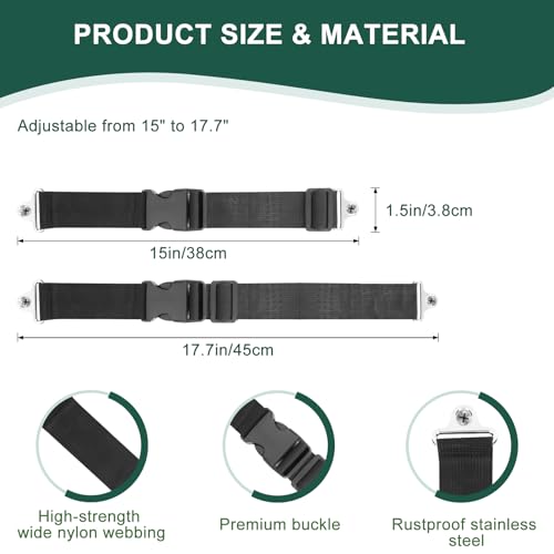 Trash Can Locks for Animal- Bear Raccoon Dog Proof Garbage Bin Lock-Adjustable Length - Easy to Install, Long Lasting Strap Lid Garbage Can Lock for Out Door Garbage Can - 4PCS