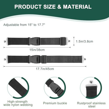Trash Can Locks for Animal- Bear Raccoon Dog Proof Garbage Bin Lock-Adjustable Length - Easy to Install, Long Lasting Strap Lid Garbage Can Lock for Out Door Garbage Can - 4PCS