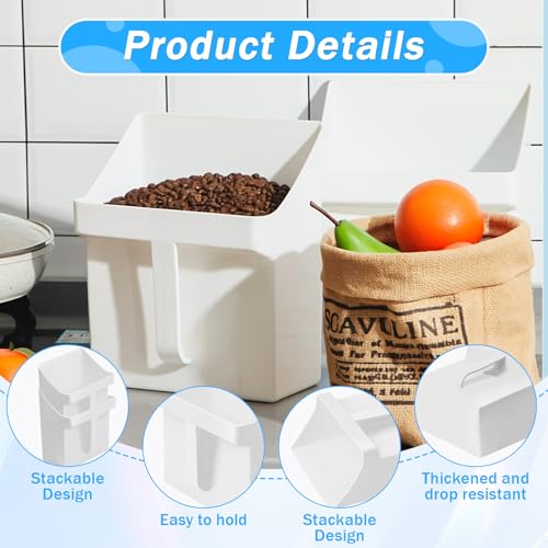Relaxweex 2 Pcs 4 Quart Large Feed Scoop(White) - color: White