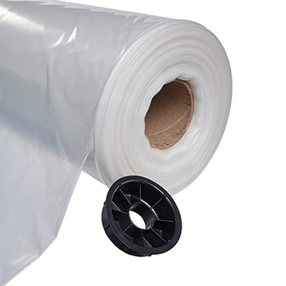 Hudson Exchange 24" x 350', 6 Mil, Poly Tubing Roll, Food Grade LDPE Resin, Custom Length Packaging