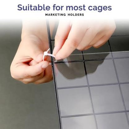 8 Pack Pet Cage Liner with Zip Ties Pet Rabbit Habitat Guinea Pig Cage 8" x 12" Flexible Plastic Side Protection Urine Guard Panels by Marketing Holders - color: 8" x 12"