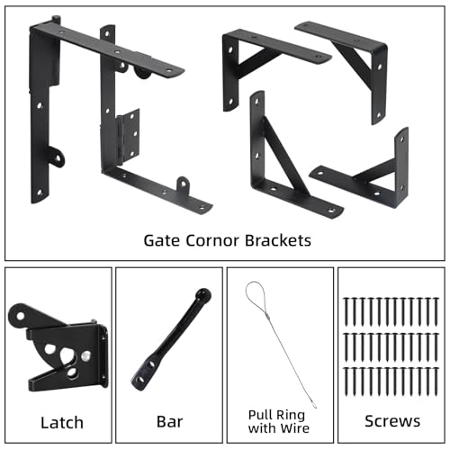 1 Sets Gate Kit Gate Corner Brace Bracket Heavy Duty Anti Sag Gate Frame Kit