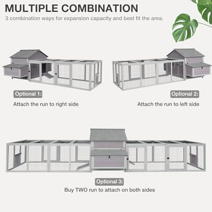 Large Chicken Coop Run Extension-Durable Chicken Enclosure for Chicks, Ducks, Rabbits(20.73 Ft²)