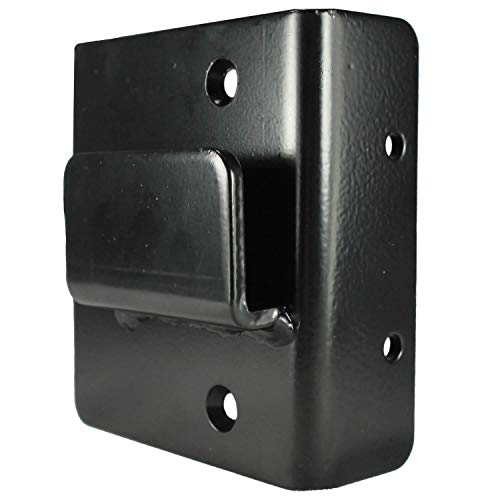 Double Gate Flip Sentry Gate Latch-Flip Latch. Padlocked for Added Security Powder Coated Black & Has Hardware - CASE Qty 6 - size: Dumpster Flip Latch - Qty 6