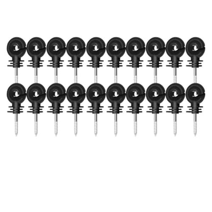 Electric Fencing Ring Insulators Garden Fencing Trellis Premium Electric Fence Insulators for Wire Connections Carbon Steel Insulator(20PCS) - size: 20PCS