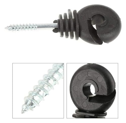 Electric Fencing Ring Insulators Electronic Fence Insulator Garden Offset Ring Carbon Steel Wire Safe for Strong Fencing Trellis(20PCS) - size: 20PCS