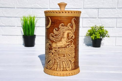 STP GOODS Birch Bark Container, Storage, Kitchen, Money to the House | 4.9х3.1-inch, Humpbacked Horse - color: Humpbacked Horse