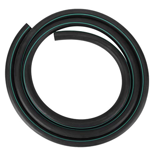 G3/8 Black Rubber Milk Hose for Milking Machine, Food - Grade Flexible Milking Tube Replacement Part with G3/8 Fitting for Dairy Farm Livestock Equipment