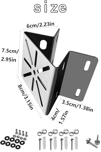 Stainless Steel Surveillance Camera Mounting Bracket, Pole Bracket, Camera Housing Bracket, No Drilling Required, Adjustable, Easy Installation, Surveillance Camera, Cylindrical Bracket (201-2) - color: 201-2