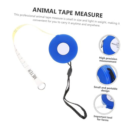 Animal Measuring Tape 2.5m for Pig Weight and Horse Girth Measurement, Flexible Blue Tape Measure for Cattle, Goat, and Livestock Body Size Measurement Style