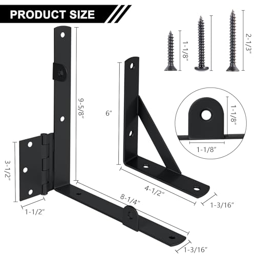 Gate Corner Brace Bracket Anti Sag Gate Frame Hardware Kit for Wooden Gate Fence with a Latch - style: 2 Set Black