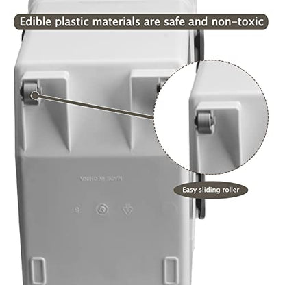Large Flour Storage Container Bin 50lb, 2Pack Airtight Rice Storage Containers with Wheels Seal Locking Lid, BPA Free with Measuring Cup&Scoop for Flour, Rice, Grain(Gray) - color: Gray