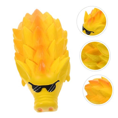 Abaodam Latex Pig Shaped Dog Chew for Puppies Interactive Teeth Grinding Plaything Safe Squeaky Pet for Large Dogs Teeth Cleaning