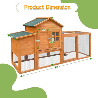Chicken Coop for 2-4 Chickens Wooden Hen House Poultry Pet Hutch