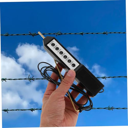 jojofuny Fence Voltage Tester USB Digital Volt for Farming Ranch Electric Fence Equipment
