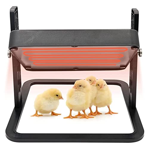 Chicken Brooder Heating Plate for Chicks and Ducklings with Adjustable Height and Angle,Safer Than Brooder Lamps Heater Keeps Up to 15 Chicks Warm